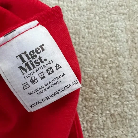NWT Tiger Mist Rocas Zip Up Crop Flare Pants M Red - Picture 10 of 12